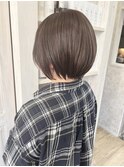 福山Caary大人ヘア艶丸みショートボブこっくりブラウン30代40代