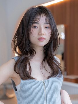 ケアリー 浦和美園(Carelly) 大人かわいい前髪セシルカットココアブラウンフリンジウェーブ