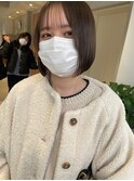 【恒吉佐央理】すっきりぱっつんボブ/シースルーバング<博多>