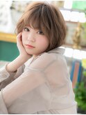 大人ハイライト斜めバングくせ毛風小顔ボブh3浦和20代30代40代