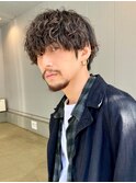 無造作パーマ×マッシュスタイルで大人な雰囲気に◎