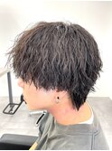 guest snap ショートマッシュウルフ×ツイストスパイラルパーマ