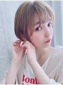 say.黒髪ボブルフネビージュ小顔ワンレンブリーチハイトーン秋冬