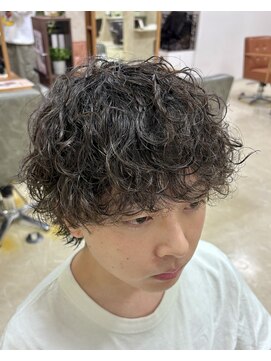 ブルニール 心斎橋(BLEUNIR) 波巻きスパイラルパーマ　ウルフ