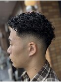 宮城リョータ風オールバックパーマ
