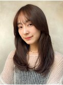 フェミニンロング似合わせカットおくれ毛メルティカラー小顔