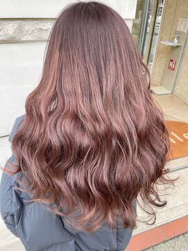 ジーナ 船橋(Zina) 髪質改善＊くびレイヤーピンクベージュ＊美髪【Zina船橋】