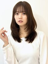 大人美人　艶カラー　こっくりブラウン　透明感　レイヤーロング