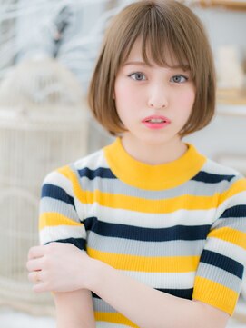 モッズヘア 越谷(mod's hair) くすみベージュ小顔前下がり切りっぱなしボブc6越谷20代30代40代