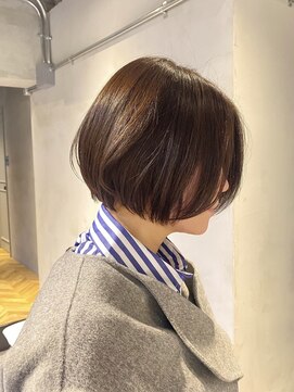 プラグ ヘアーデザイン 大名店(PLUG hair design) ショートボブ/前髪なし