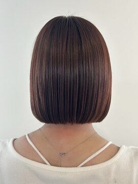 ミルヘアデザイン(mil hair design) ボブ　ミルクティーベージュ　艶髪　髪質改善カラー　ショート