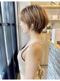 髪質改善/大人ガーリー/似合わせカット/ショートボブ前髪/仙台