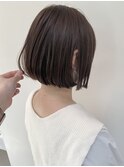 簡単スタイリング　前下がりミニボブ　