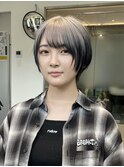 マッシュショートデザインカラールーツカラー