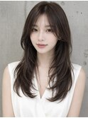 ワンホンレイヤー×ダークブルー[デジタルパーマ/ボブ/韓国]