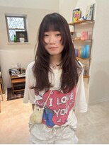 エン(en,)&nbsp;顔まわりレイヤー/レイヤーカット/カシスブラウン