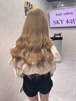 スカイ 本店(SKY)&nbsp;naoki__ミルクティーカラー×エクステロング