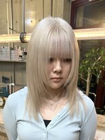 ヲタク 渋谷 代官山 恵比寿(wotaku.) ホワイトベージュミルクティーハイトーンケアブリーチレイヤー