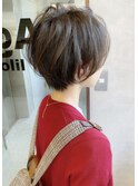 《Agu hair 妹尾》大人かわいい小顔ふんわりショートボブ