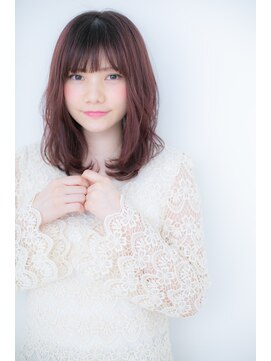 カバーヘア ブリス 川口(COVER HAIR bliss) 無造作パーマxピンクブラウンゆるふわセミディY川口20代30代40代