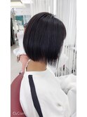 20代30代大人かわいい/ワンレンボブ/平行ボブ/丸み/前下がり