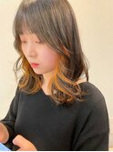 【アクセントカラー】韓国style×インナーオレンジ