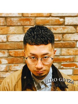 ヒロギンザバーバーショップ 神楽坂店(HIRO GINZA BARBER SHOP) アイロンパーマ/クロップスタイル