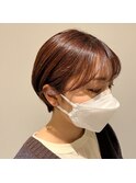 暖色ショートボブ