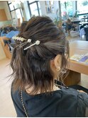 ハーフアップアレンジ