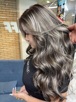 ラフ(LAFF)&nbsp;#バレイヤージュ#グレージュカラー#ボブウルフ#ココアベージュ