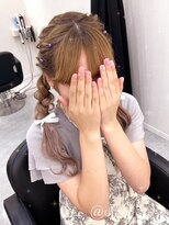 ヘア サロン クラン ソア 心斎橋店(hair salon clan soar)&nbsp;編みおろしツイン【クランソア】ヘアセット/ヘアメ/心斎橋