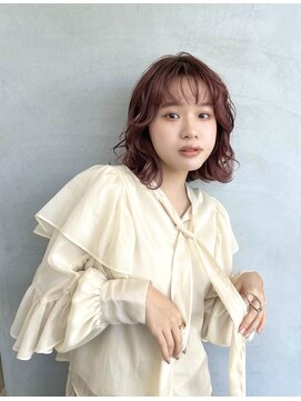 ミョンシル 【myonsil 松本】ボブ/ピンクブラウン