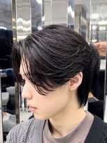 メンズヘアセンス 渋谷(MEN'S HAIR SENSE) センターパート/アッシュブラック/カルマパーマ/縮毛矯正