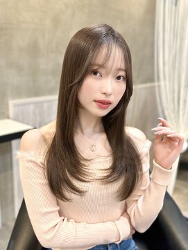 アンカーバイナチュラル(anchor by natural) 韓国風/レイヤー/小顔/前髪カット/髪質改善/グレージュ/透明感