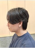 センターパートウルフニュアンスパーマ