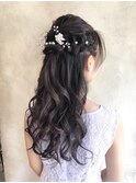 ハーフアップ ヘアアレンジ