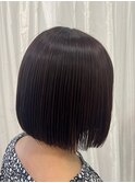 大人ショートボブヘアくびれショート白髪染めグレイカラー40代