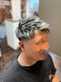 メンズ ヘアー ジーズ(Men's hair G's)&nbsp;スキンフェード×ホワイトメッシュ