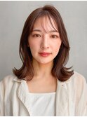 前髪イメチェンシースルーバングセミディ似合わせカット美髪