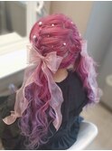 編み込みツインテール