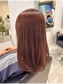 ピンクベージュ×ワンカール