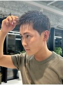 スパイキーショートアクティブショートメンズヘアパーマmen's