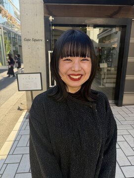 アクアオモテサンドウ(ACQUA omotesando) ☆透明感黒髪姫カットレイヤーミディアムレイヤーシアーブラック