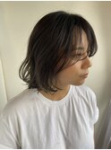 カーテンバング/海外ボブ/カーキブラウン