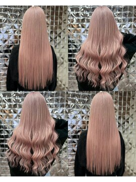 ラブスタシー 京都河原町店(lovestasy) シールエクステ/ブリーチダブルカラー/ペールピンク/京都