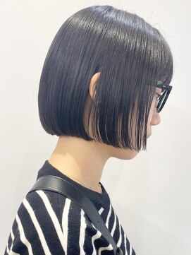 モリオフロムロンドン 松戸店(Morio from London) 【morio松戸 石山】黒髪ミニボブ内巻きボブコンパクトボブ前髪有