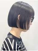 【morio松戸 石山】黒髪ミニボブ内巻きボブコンパクトボブ前髪有