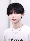 シースルーフェザー/ラウンドマッシュ/メンズパーマ