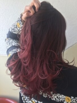 チクロヘアー(Ticro hair) ticro大石　冬ダークチェリーレッド