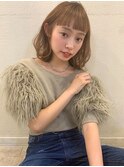 【山田】ハイライトでつくるとろみベージュラフカールボブディ